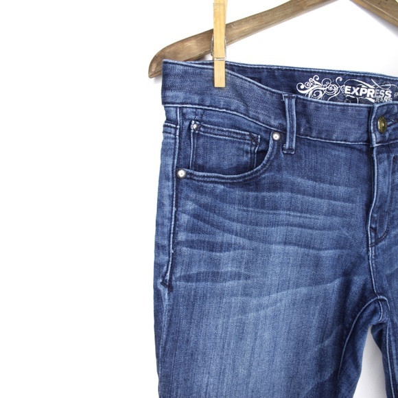 Express Preowned 10 Skinny Jeans Hemmed - Picture 2 of 9